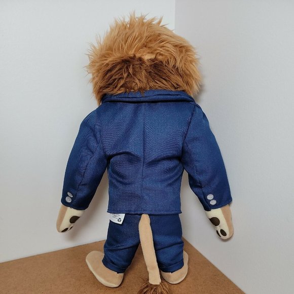 Genuine Original DISNEY Store Stuffed LION in 2pc Navy Suit 17" Plush - Picture 5 of 7
